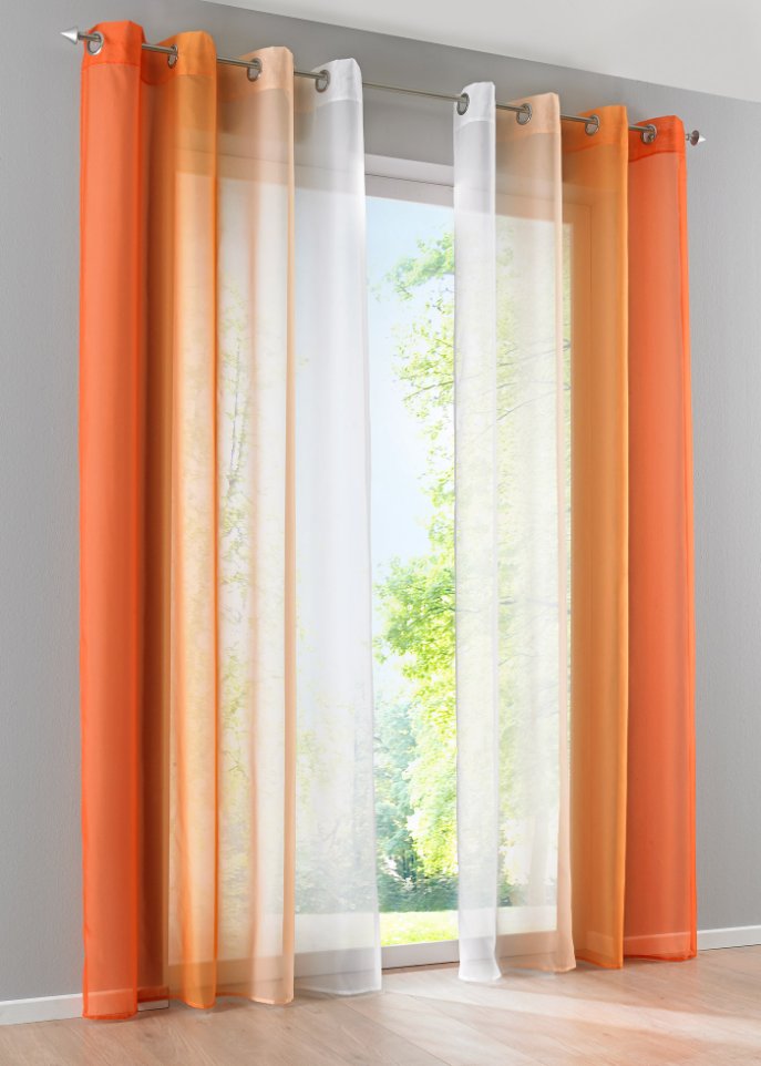 Gardinen mit Farbverlauf (2er Pack)