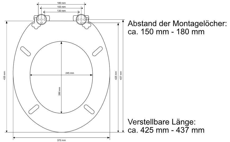 BONETTI WC-Sitz WC-Sitz aus Holz mit Absenkautomatik und modernen Design-Druck, MDF, Holzkern, schöne Motive, leichte Montage, pflegeleicht