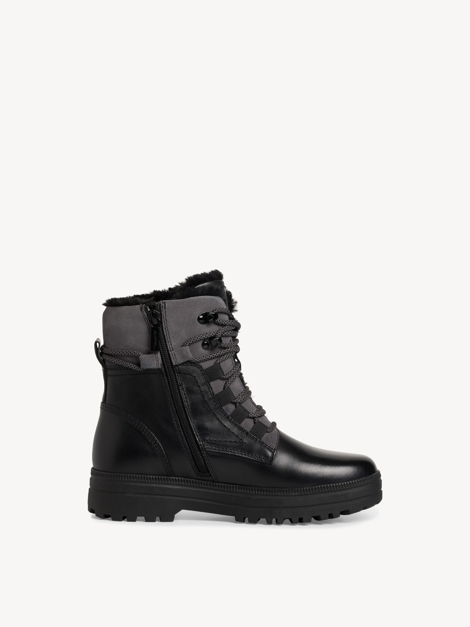 Bottine en cuir - noir