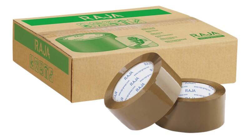 RAJA Verpackungsklebeband Braun 66 m (L) x 48 mm (B) PP (Polypropylen) 6 Stück