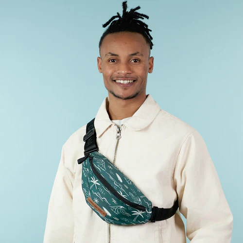Small Cabourg green fanny pack