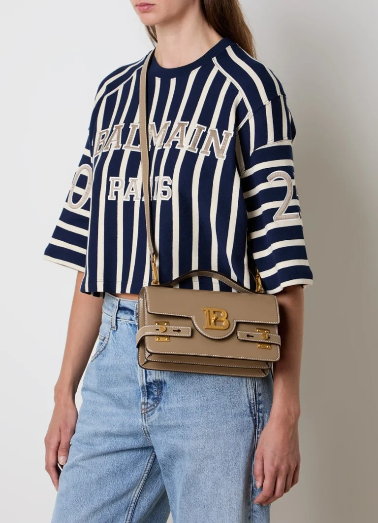 Torba na ramię Balmain B-Buzz 24 ze skóry cielęcej