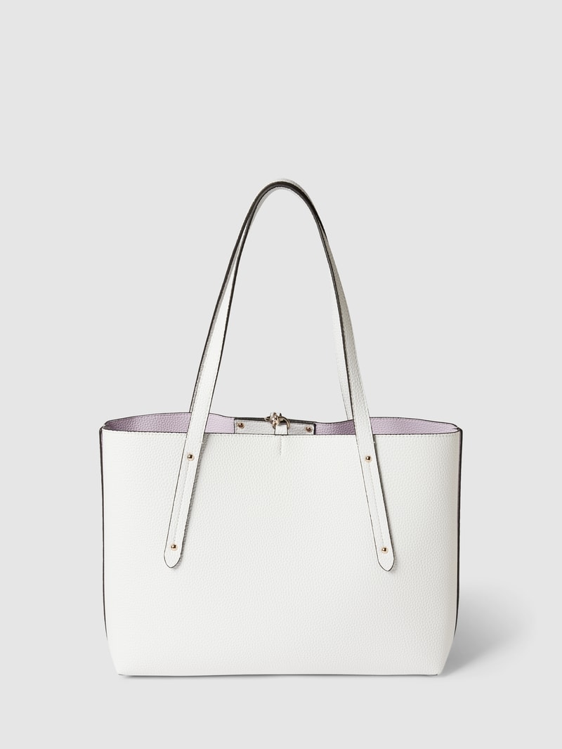 Tote Bag mit Label-Details Modell 'BRENDON' in weiß