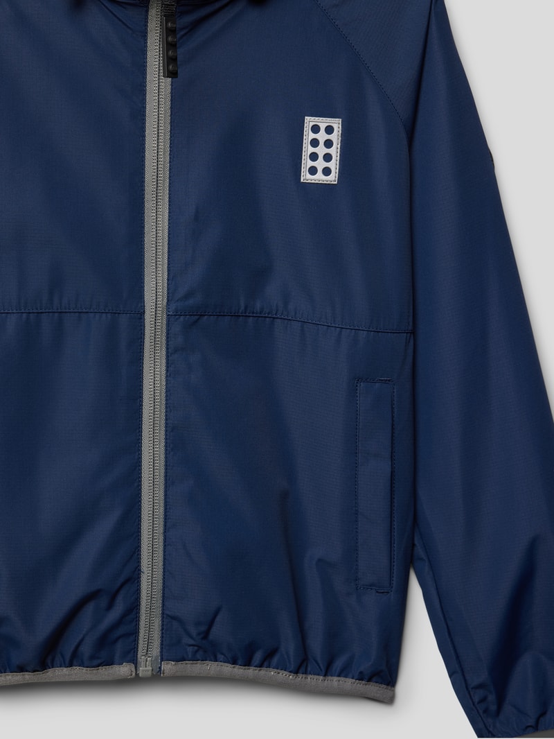 Jacke mit abnehmbarer Kapuze Modell 'JOCHY' in marineblau