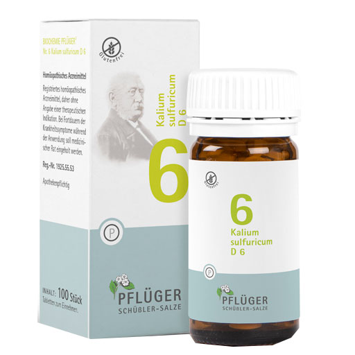BIOCHEMIE Pflüger 6 Kalium sulfuricum D 6 Tabl.  100 St  Tabletten