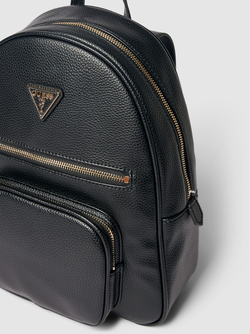 Rucksack mit Label-Detail Modell 'ELEMENTS' in schwarz