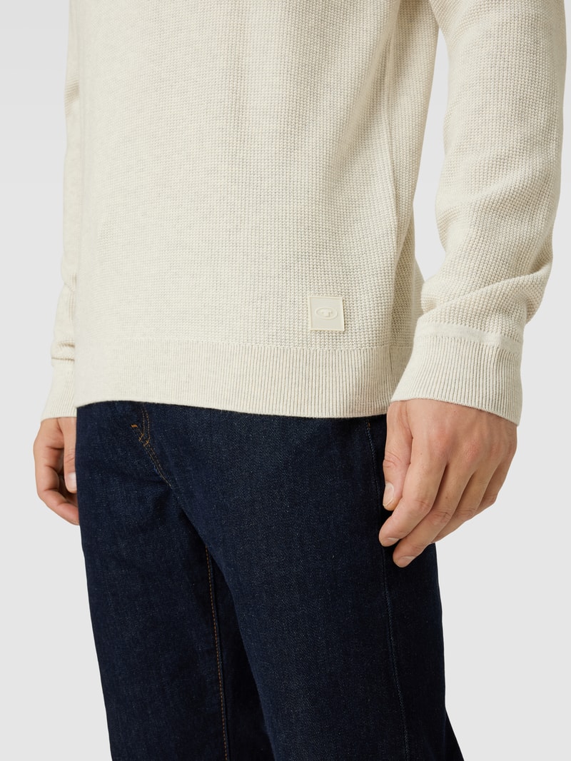 Strickpullover mit Strukturmuster in offwhite