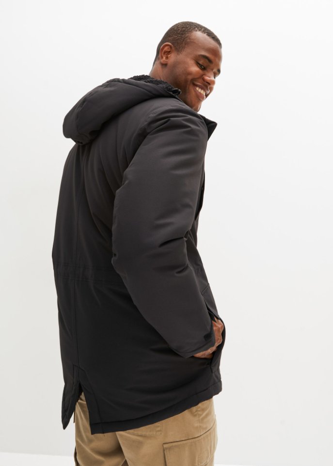 Hybrid-Thermo-Parka mit Teddyfutter