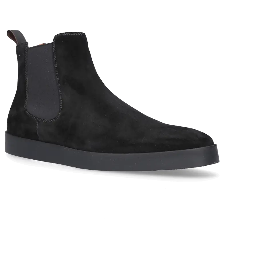 Santoni - Chelsea Boots 17833 Veloursleder - schwarz