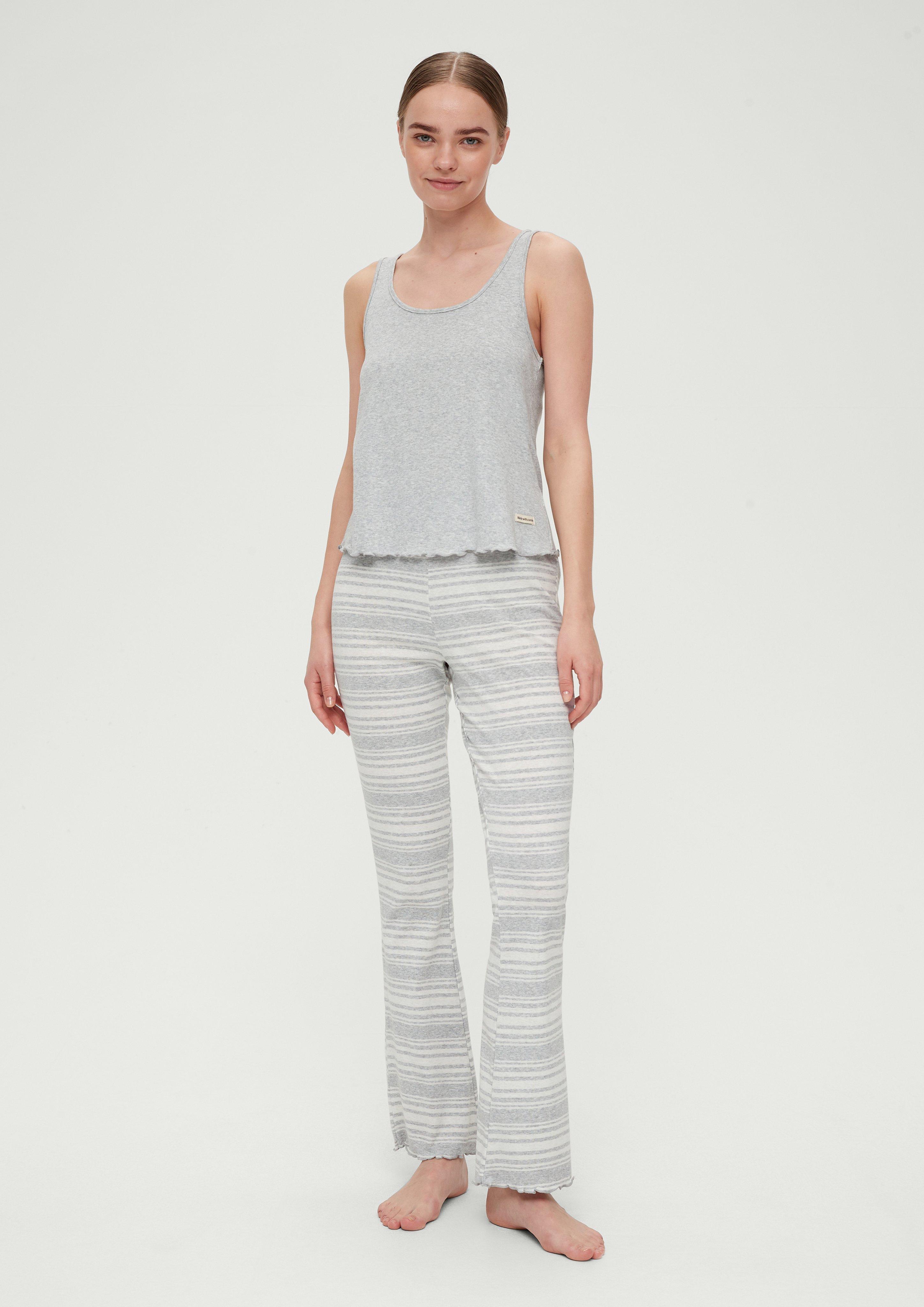Geringelte Pyjamahose mit Flared leg  6008385-95G1