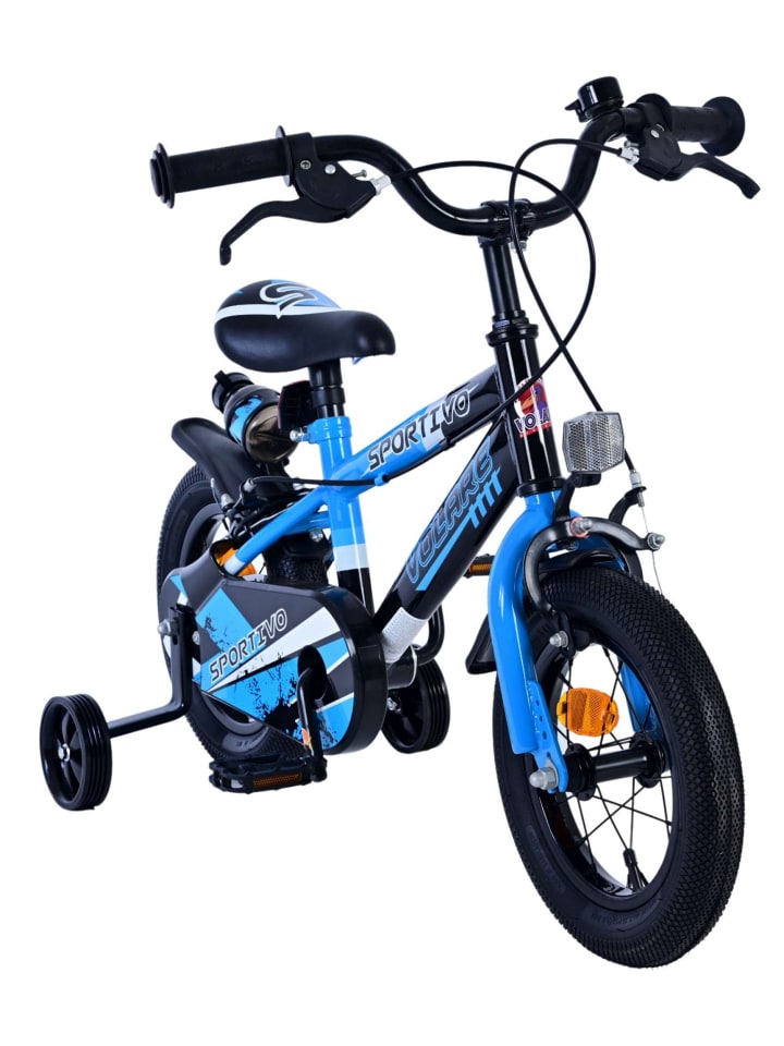 Volare Kinderfahrrad Sportivo für Jungen 12 Zoll Kinderrad Schwarz Blau 3 Jahre günstig kaufen onesize