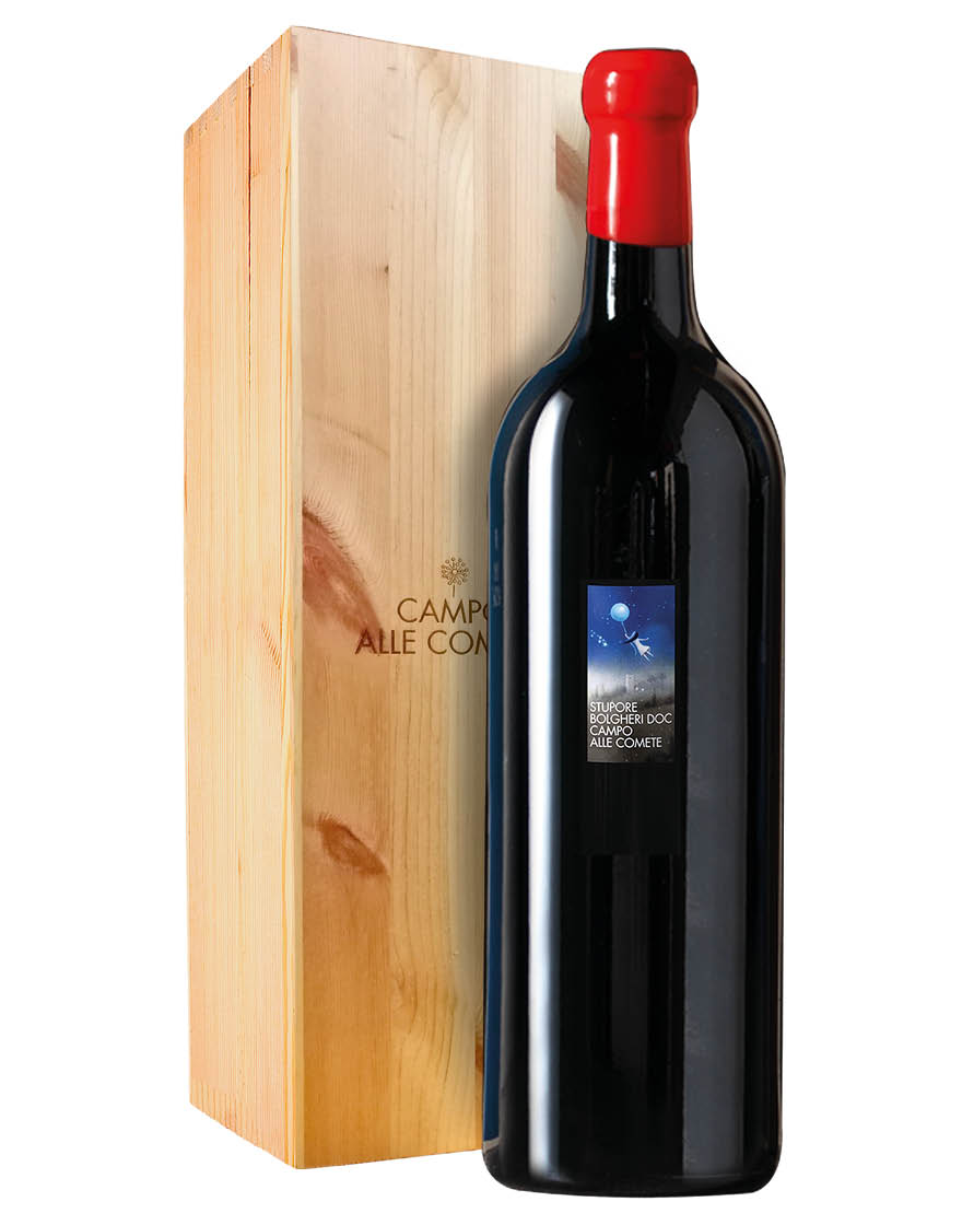 Bolgheri DOC Rosso Stupore 2018 Campo alle Comete Jeroboam 3 ℓ, Caisse bois
