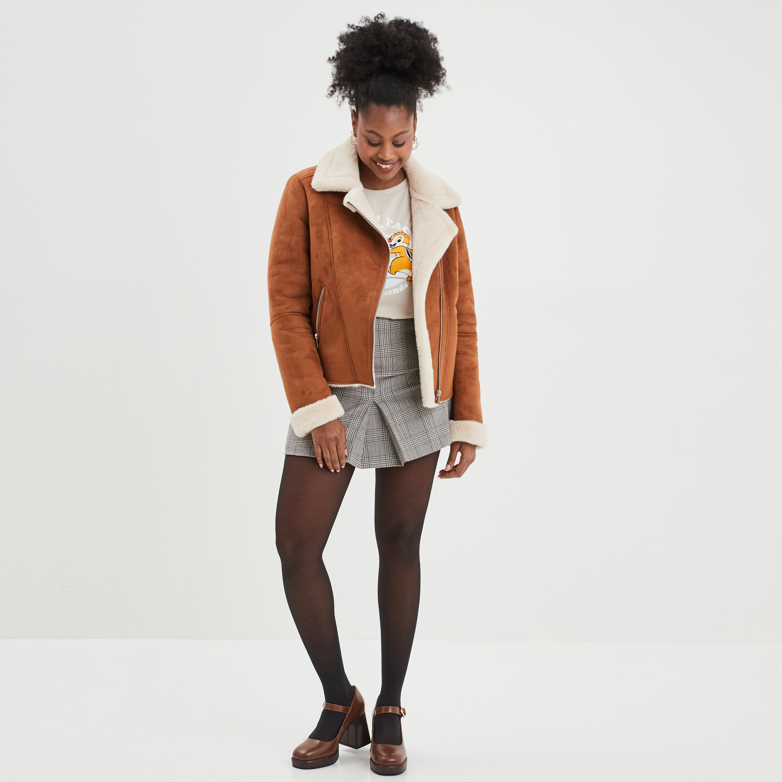 T-shirt manches courtes coton Tic et Tac sable femme | La Halle
