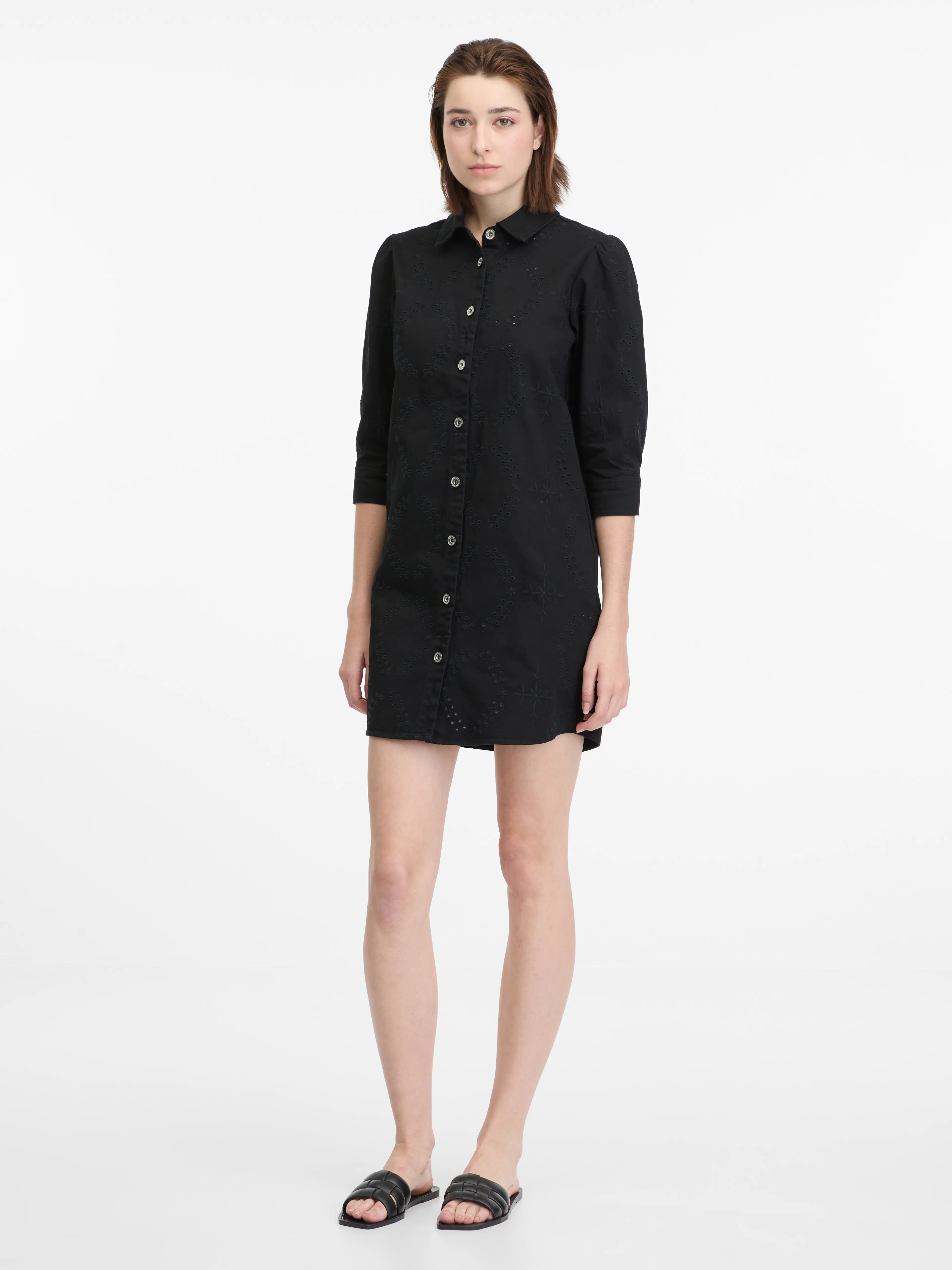 Schwarzes Damen-Denim-Kleid ORSAY