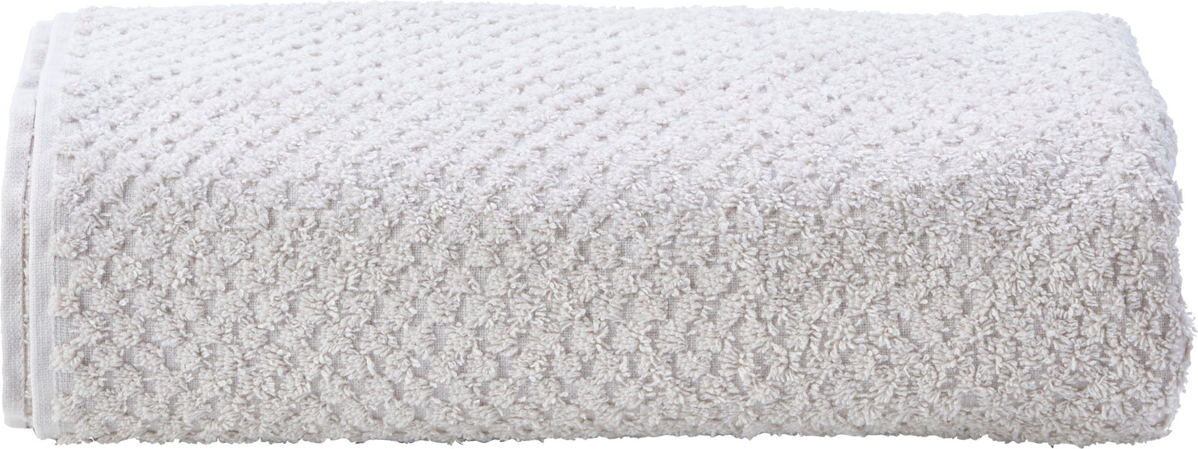 done.® Duschtuch Provence Honeycomb, Walkfrottier (1-St), Uni Farben, in Honigwaben-Optik, mit Fransen