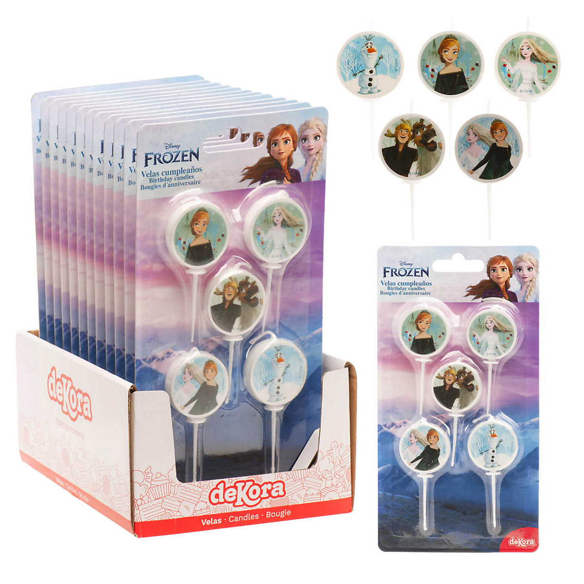 Geburtstagskerzen   Frozen Anna & Elsa, 5 Stück