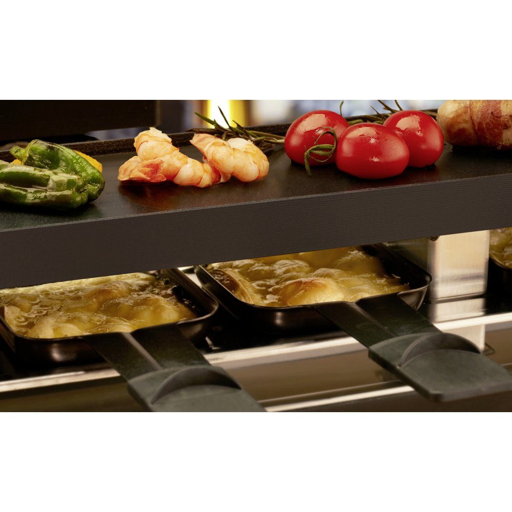 Trisa Raclette Trisa Style Connect Raclette 8 Pfännchen, Antihaftbeschichtung Schwarz