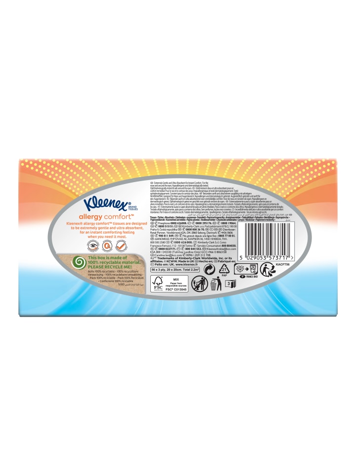 Kleenex Allergy Comfort Kosmetiktücher Taschentücher 12 x 56 Stk günstig kaufen onesize