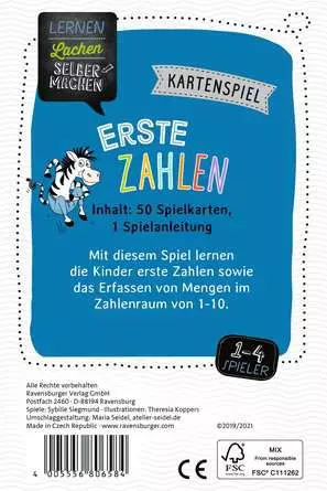 Erste Zahlen - Kartenspiel ab 5 Jahren