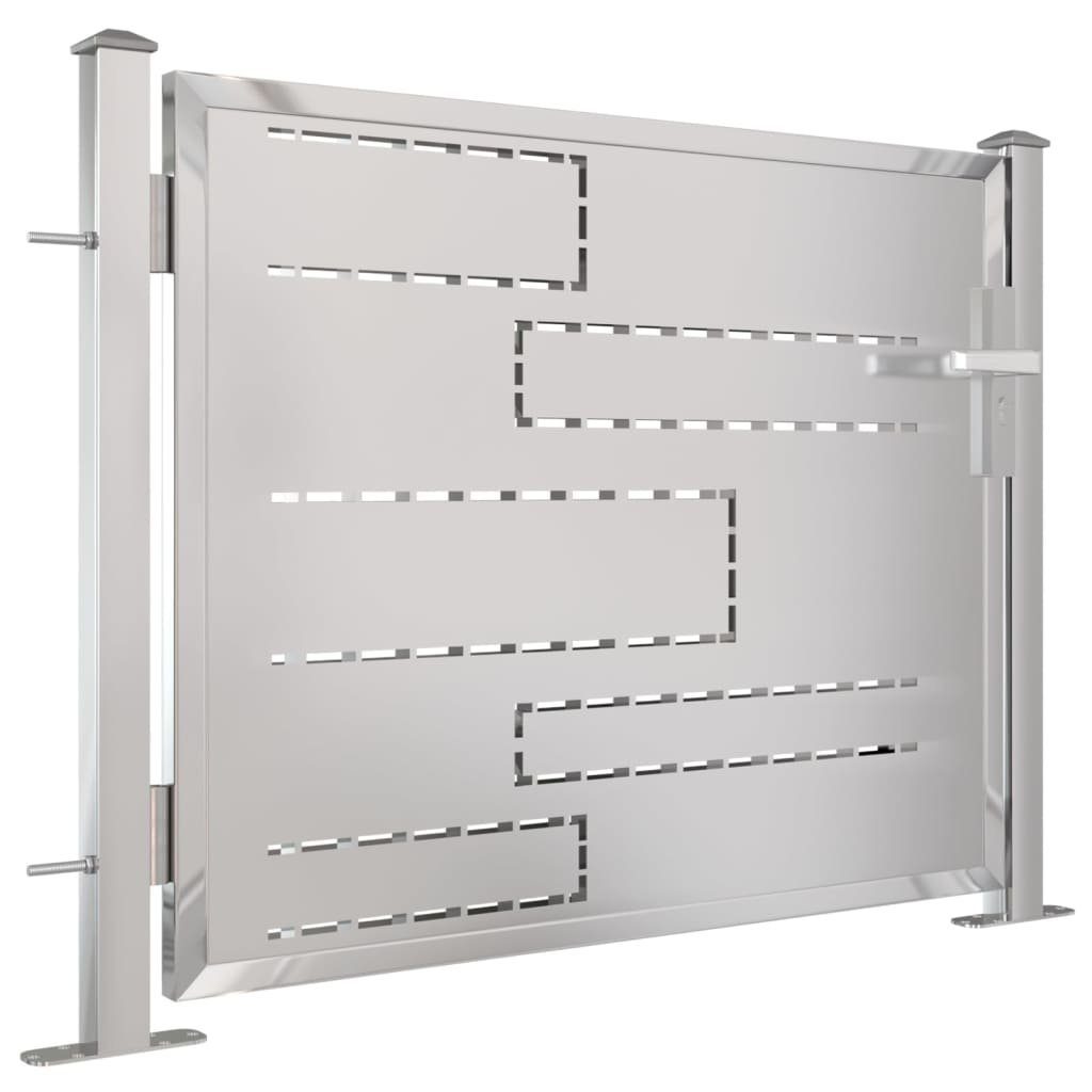 vidaXL Gartentor Gartentor 100x75 cm Edelstahl