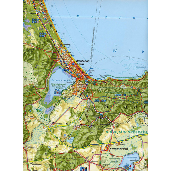 RAD- UND WANDERKARTE MÖNCHGUT, GRANITZ, BIS BERGEN