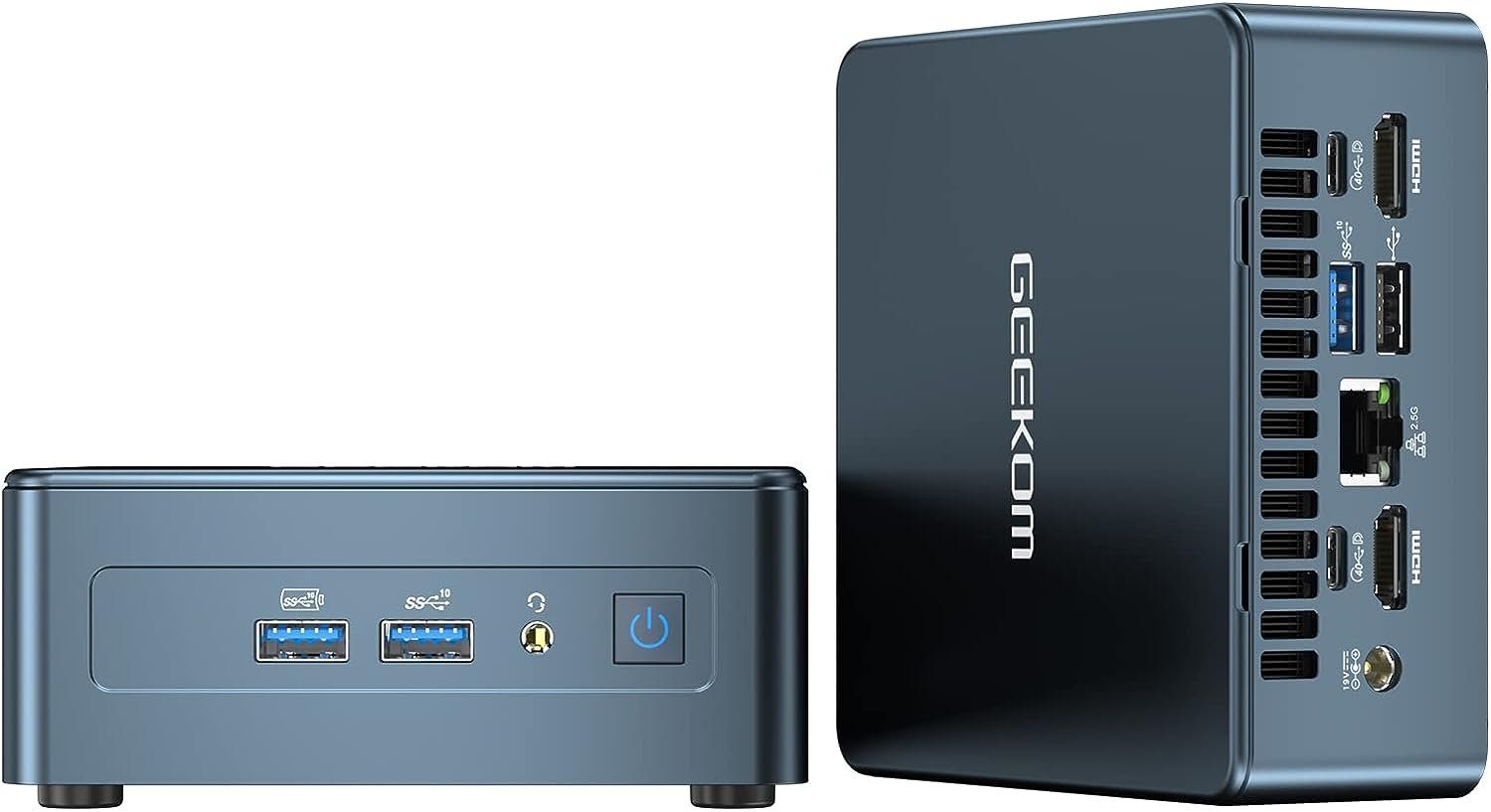GEEKOM Mini-PC (Intel Core i7 11390H, Intel IRIS xe Graphics, 16 GB RAM, 512 GB SSD, Mini-pc mini it11 intel core i7-11390h für online-bildung)