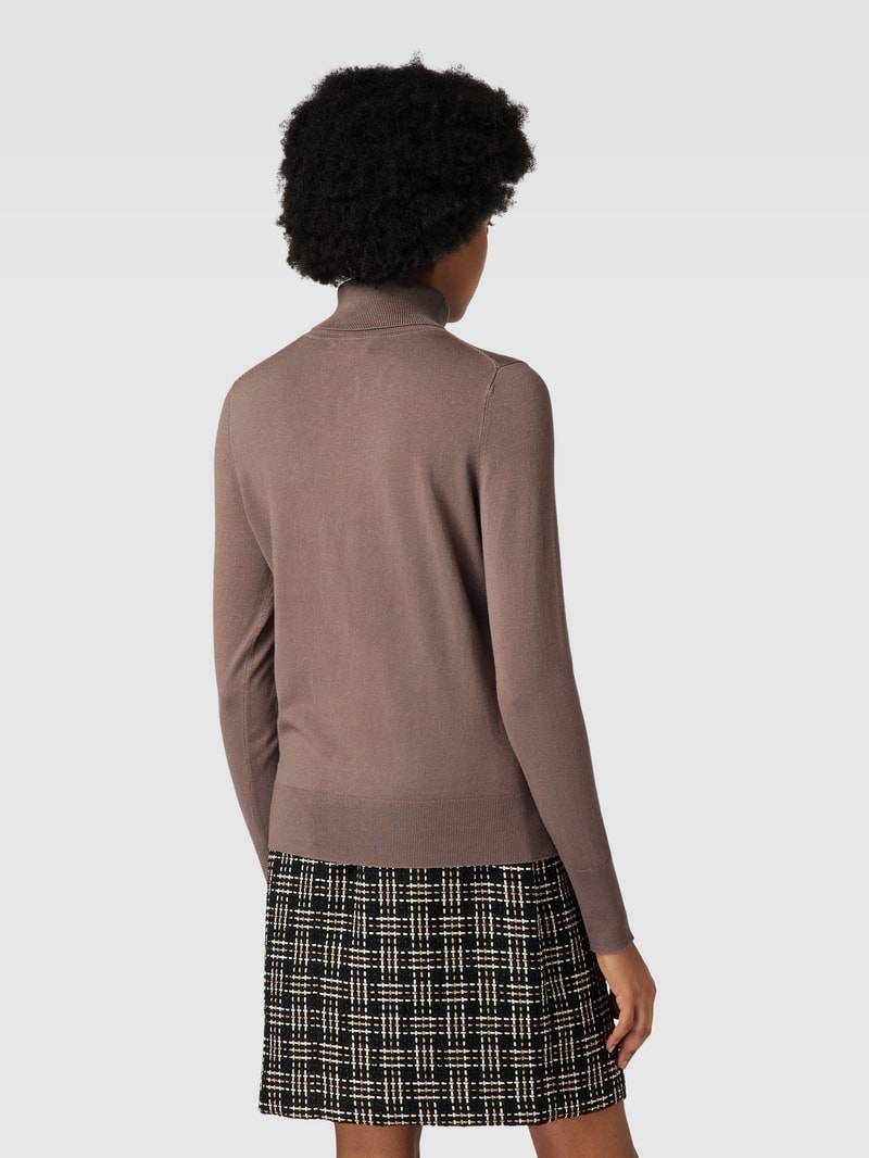 Longsleeve mit Rollkragen in taupe