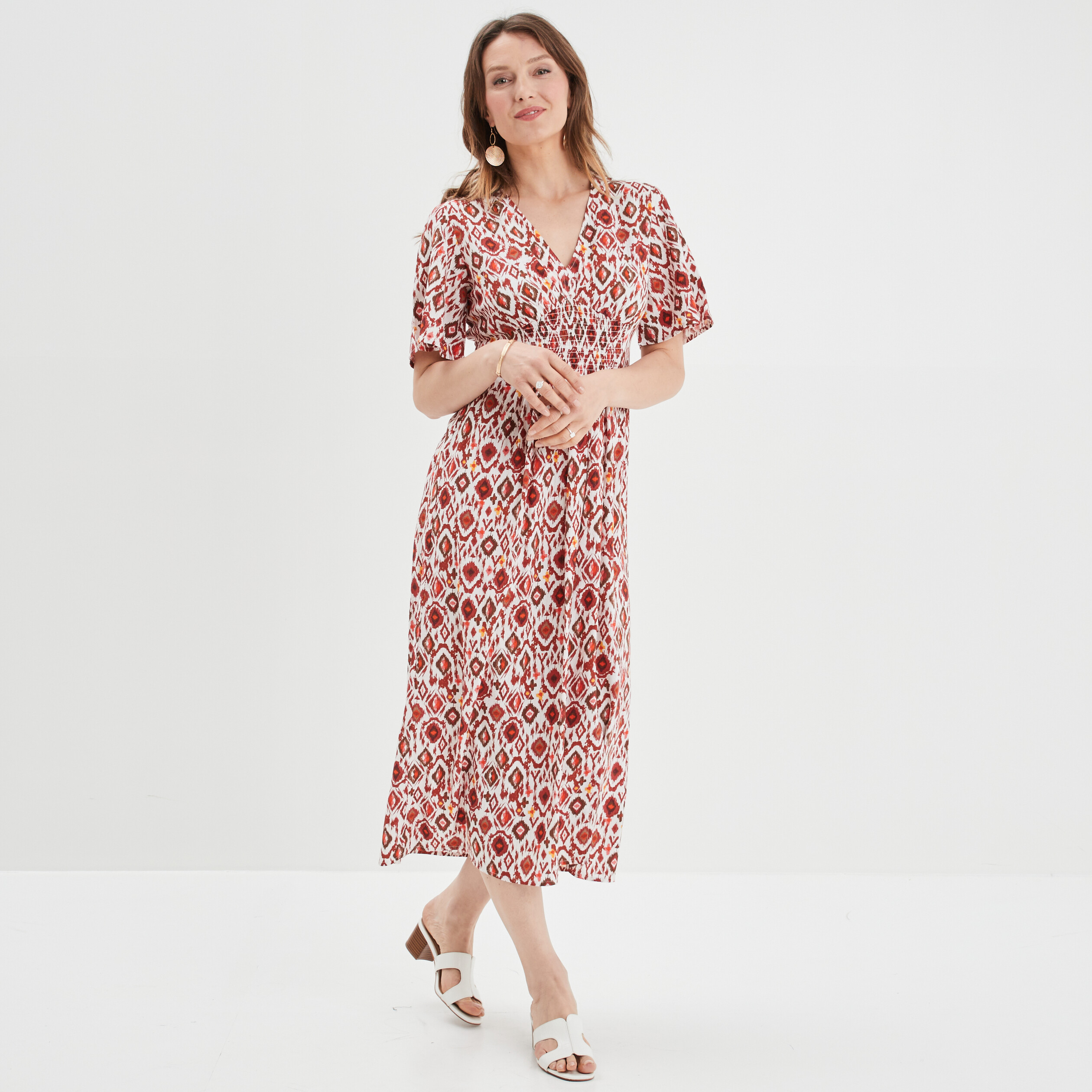 Robe longue droite Creeks multicolore femme | La Halle