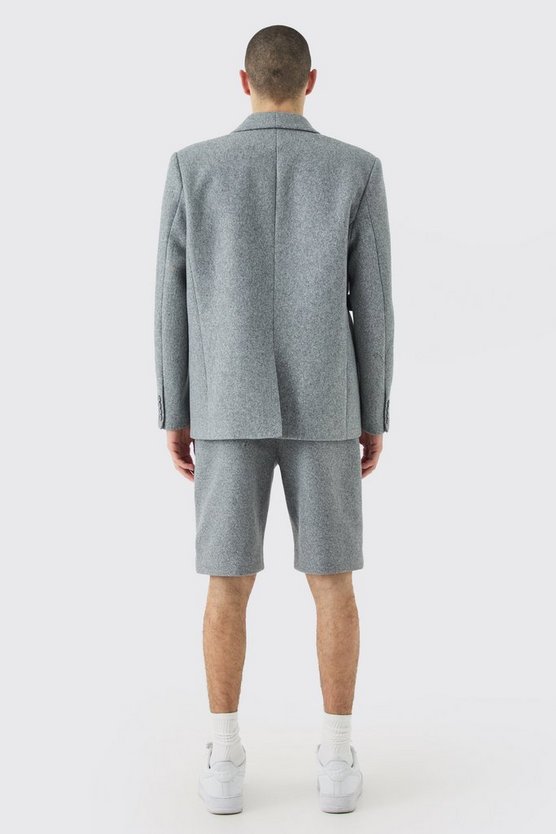 Oversize Blazer aus Wolle mit Träger-Detail
