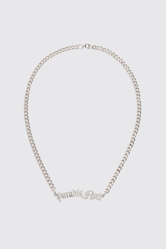 Paradise Noir Slogan Necklace