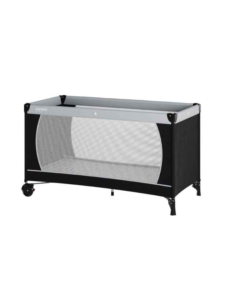 Sämann Reisebett 60x120 cm - fold & go - mit Matratze Basic, schwarz/grau günstig kaufen 60x120 cm