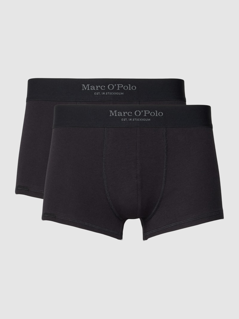 Trunks in Ripp-Optik im 2er-Pack in schwarz