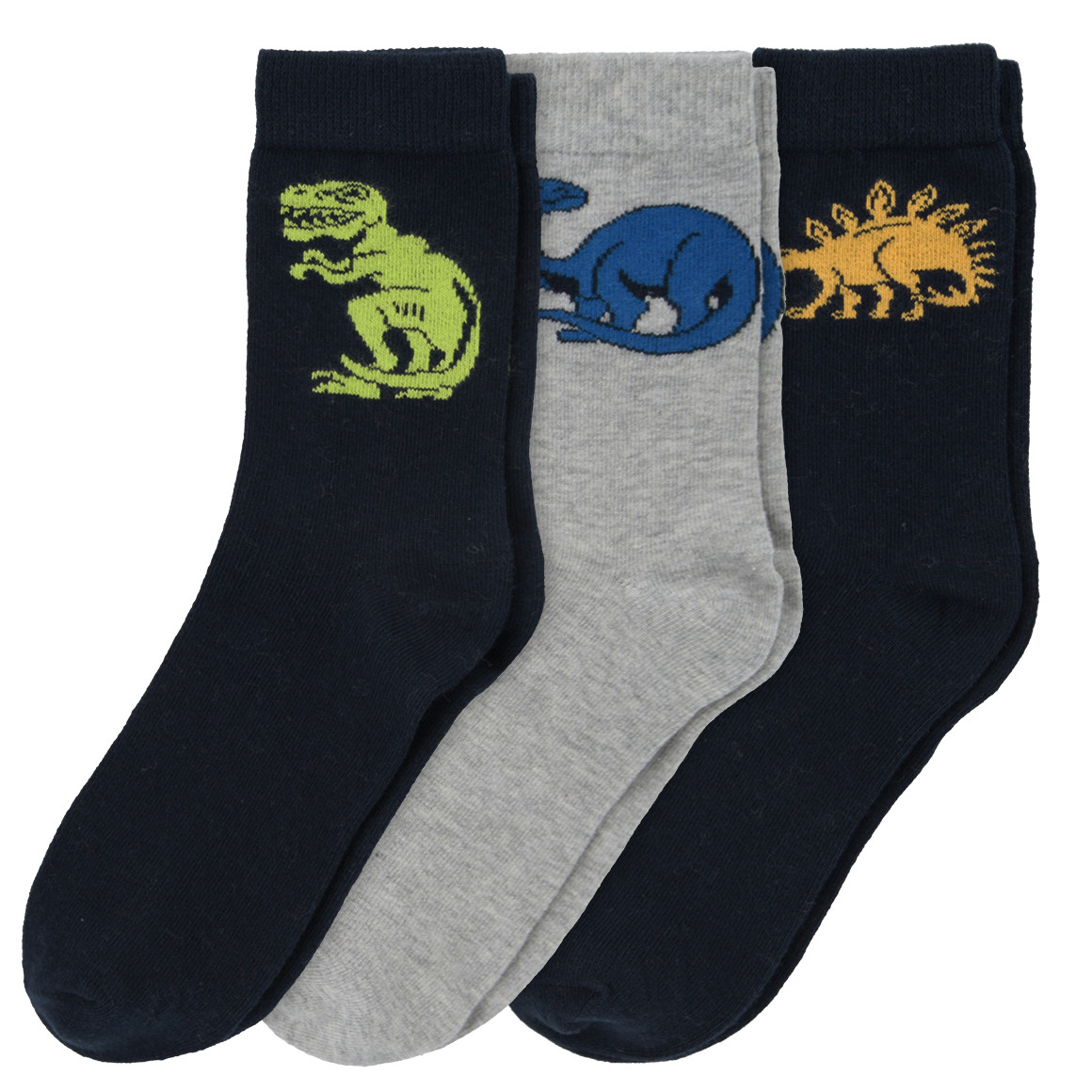 3 Paar Jungen Socken mit Dino-Motiven