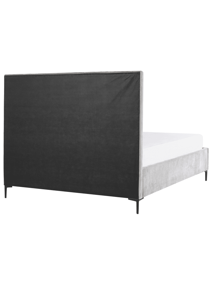 Beliani Doppelbett SEZANNE in Grau/Schwarz - (W) 190 x (H) 142 x (L) 215 cm günstig kaufen onesize