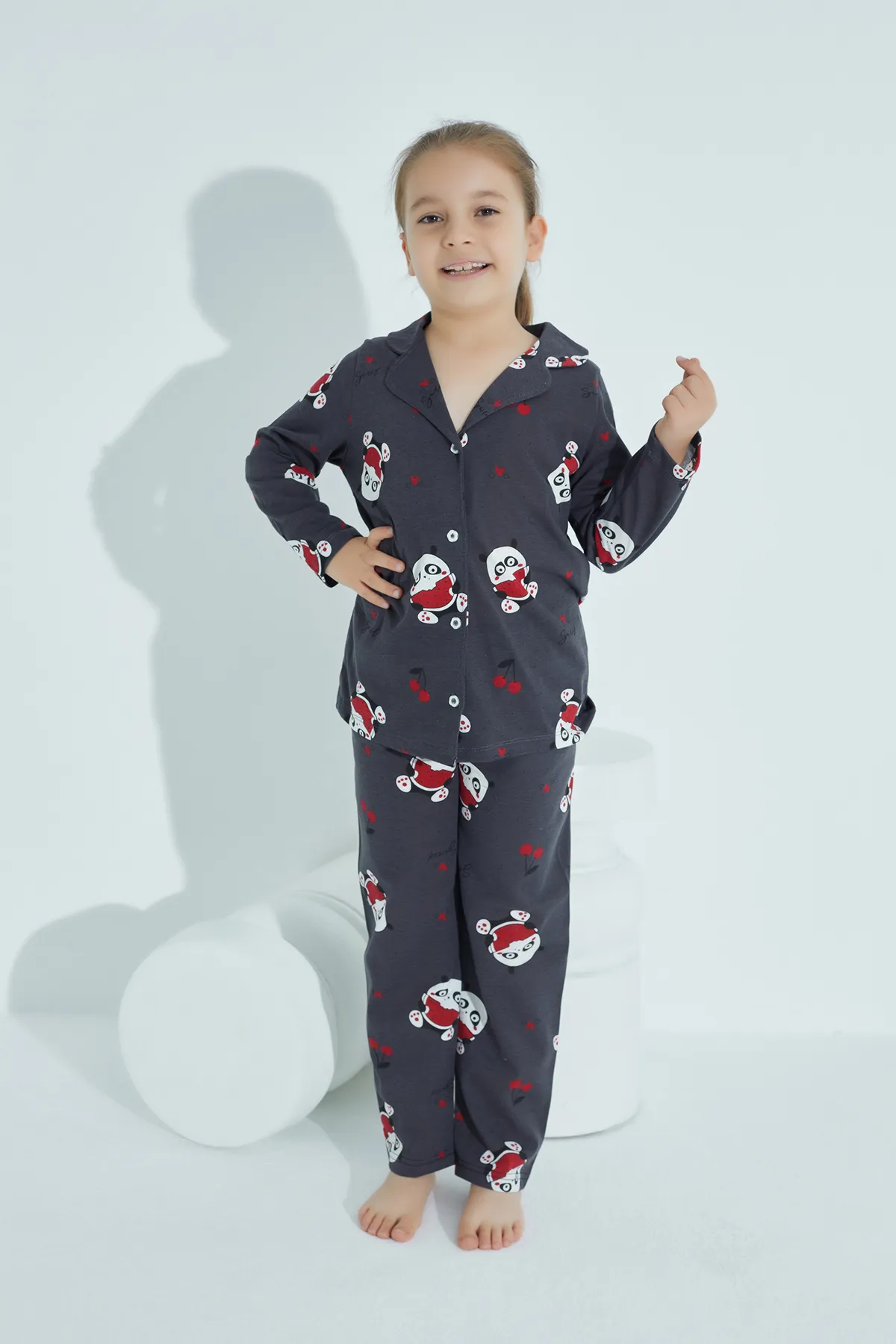 STRAWBERRY  Pyjama-Set aus Baumwolle mit Knöpfen