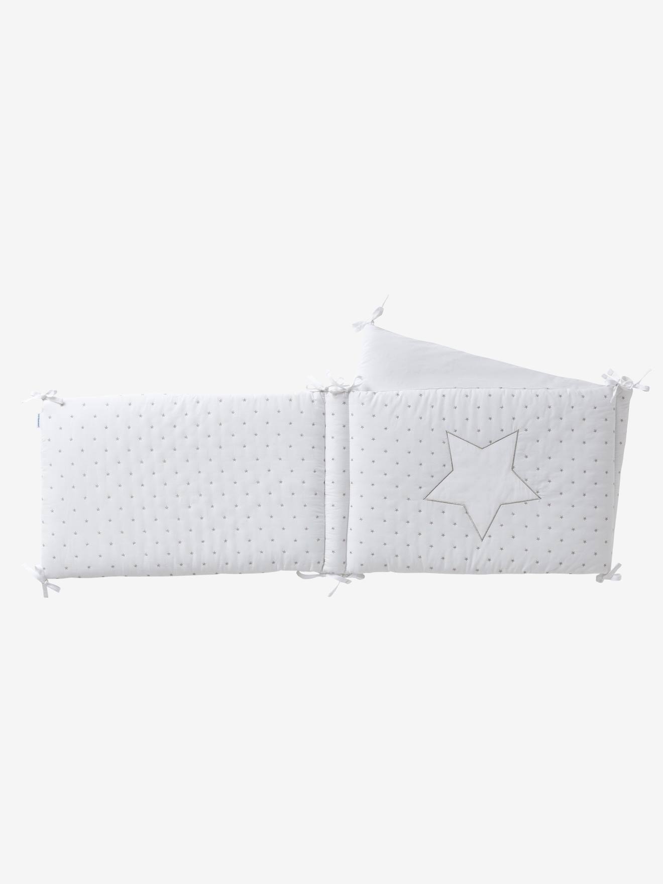 Tour de lit PLUIE D'ETOILES blanc