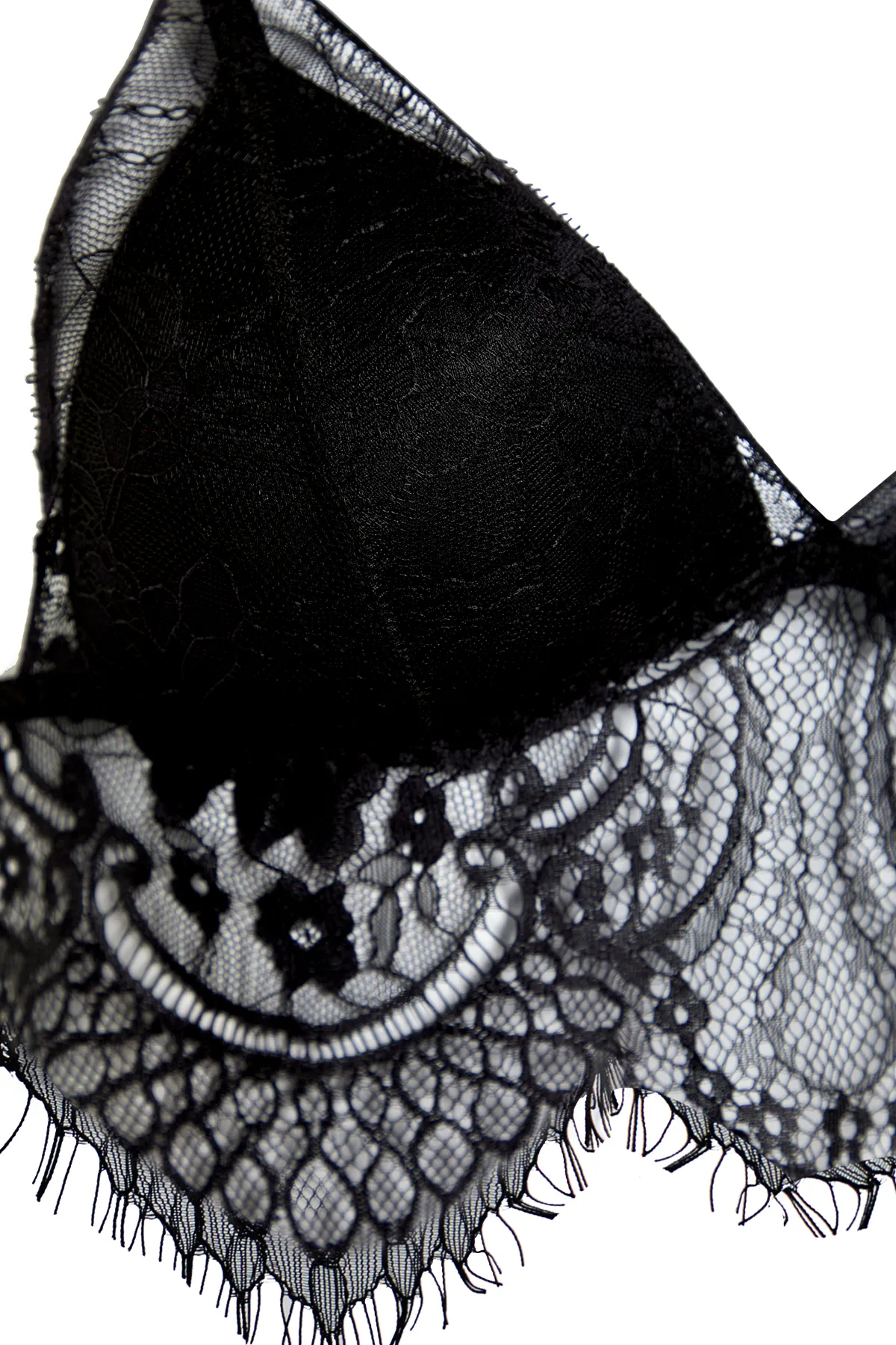 Trendyol Collection  Schwarzer Spitzen-String-Träger-Bustier-Strick-BH THMSS24SU00060
