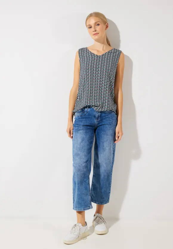 Street One Printtop mit Raffung