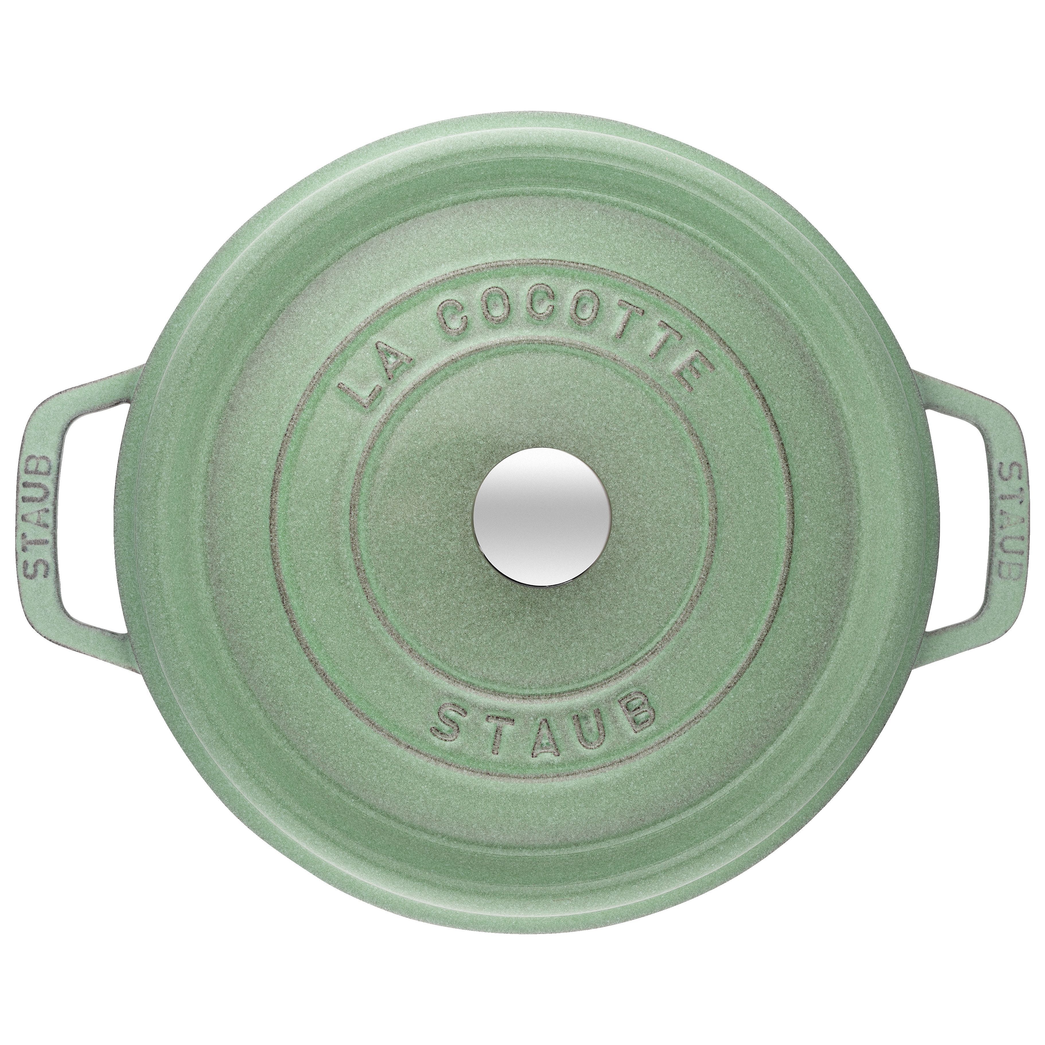 Cocotte 20 cm, rund, Salbeigrün, Gusseisen
