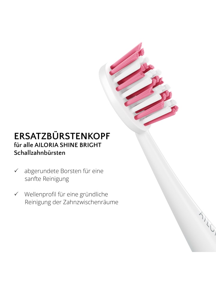 Ailoria SHINE BRIGHT Ersatzbürstenköpfe 6er Set in rosa günstig kaufen onesize