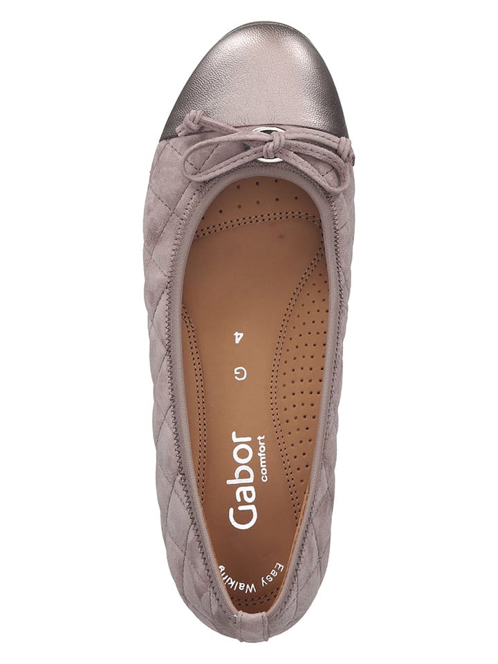 Gabor Leder-Ballerinas  in Rosa günstig kaufen