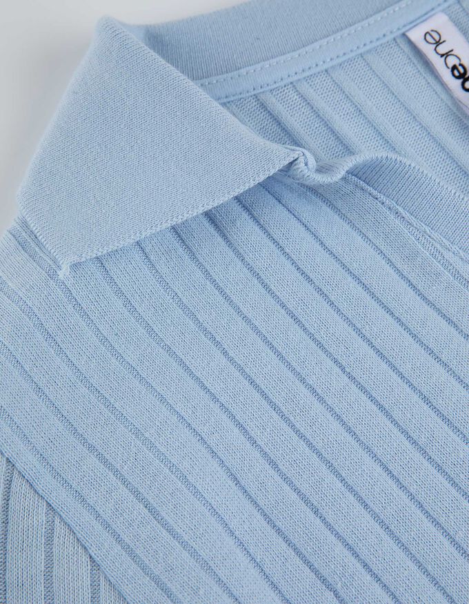 Langarm-Poloshirt - Baumwoll-Mix