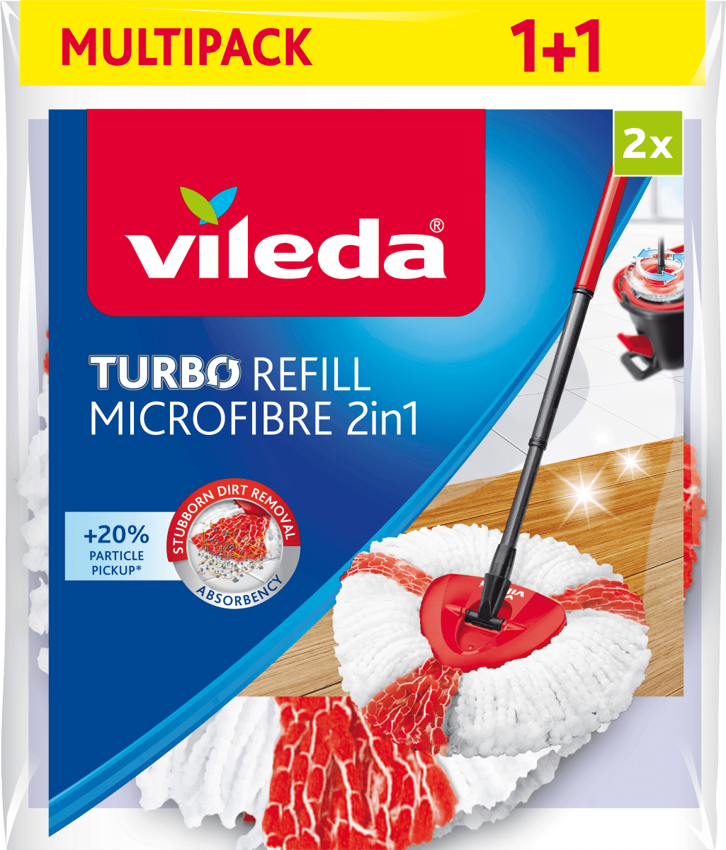 Wischsystem Turbo 2in1 Easy Wring & Clean Ersatzkopf Doppelpack, 2 St