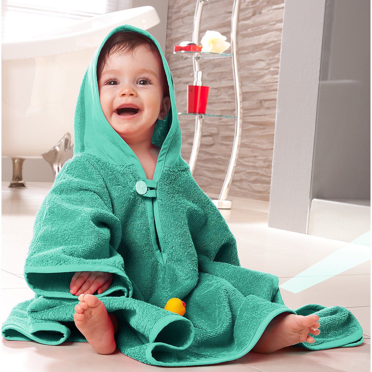 buttinette Frottier-Poncho, smaragd, 55 x 71 cm