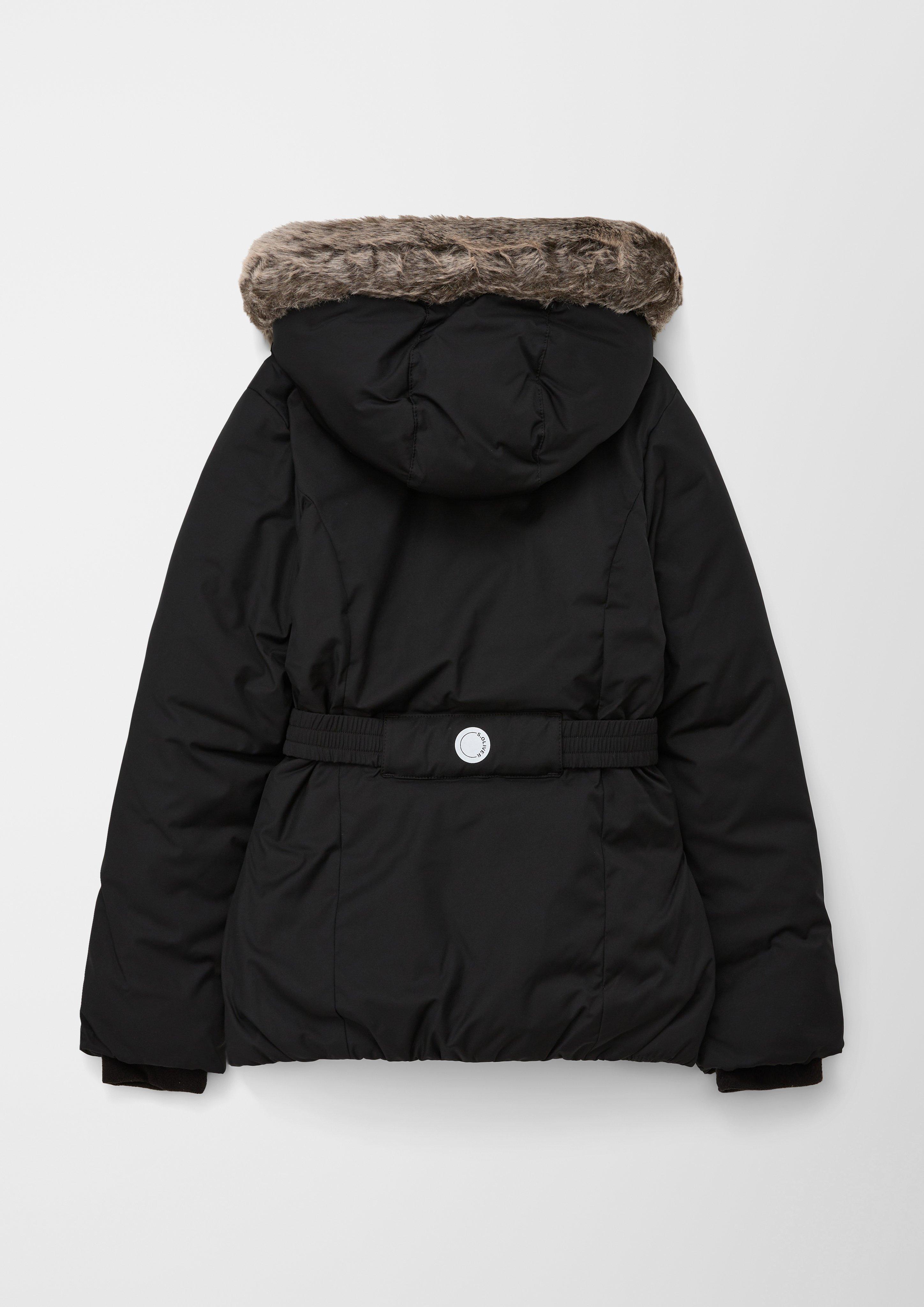 Jacke mit abnehmbarer Kapuze und Kunstfellblende  2116839-9999