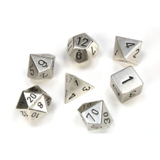 Solid Metal Silver Colour Würfel (7)