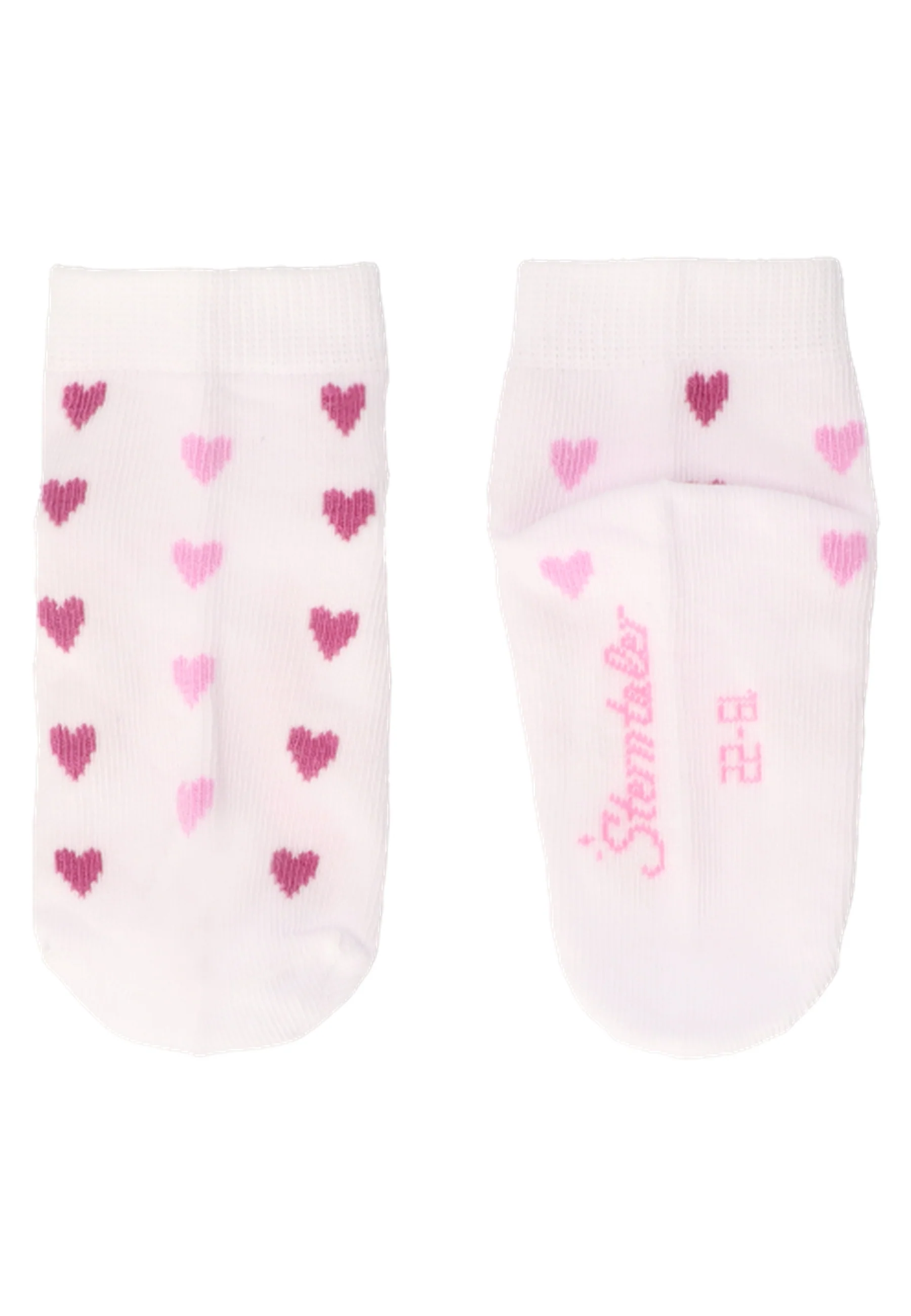 Socken im 3er Pack mit Motiv Herz in versch. Farben