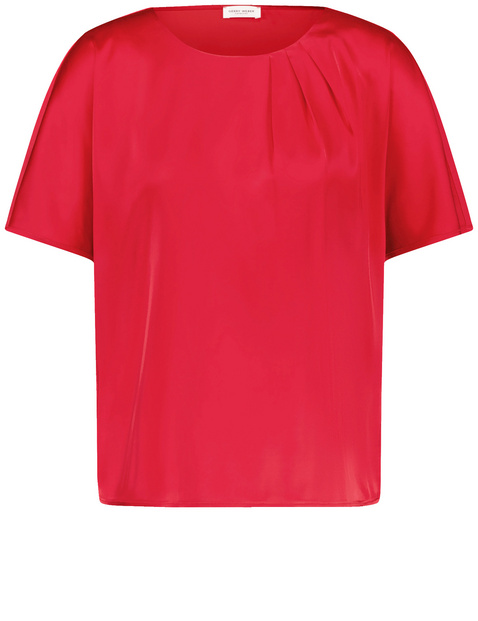 Fließendes Blusenshirt mit Material-Patch