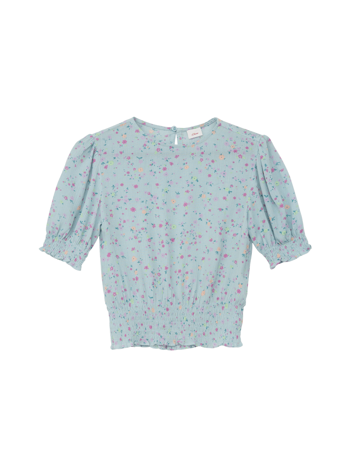 s.Oliver Bluse kurzarm in Türkis günstig kaufen