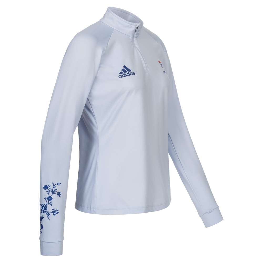 Frankreich FFHB adidas 1/4-Zip Damen Handball Sweatshirt GK9735